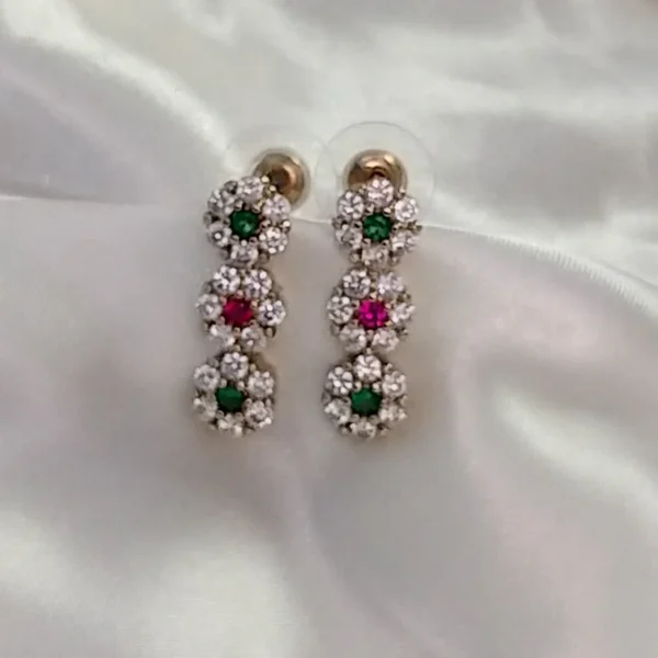 Floral Cascade ~ Green/Ruby - Image 5